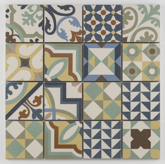 Bärwolf Patchwork 31,8x31,8 cm tegel