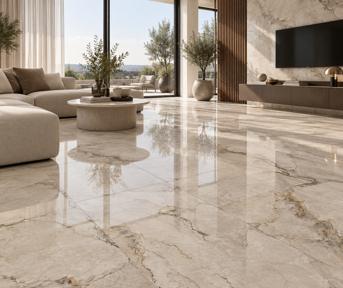 NG Kütahya Seramik Adel Beige, Mink, Bruin 60x120 cm tegel