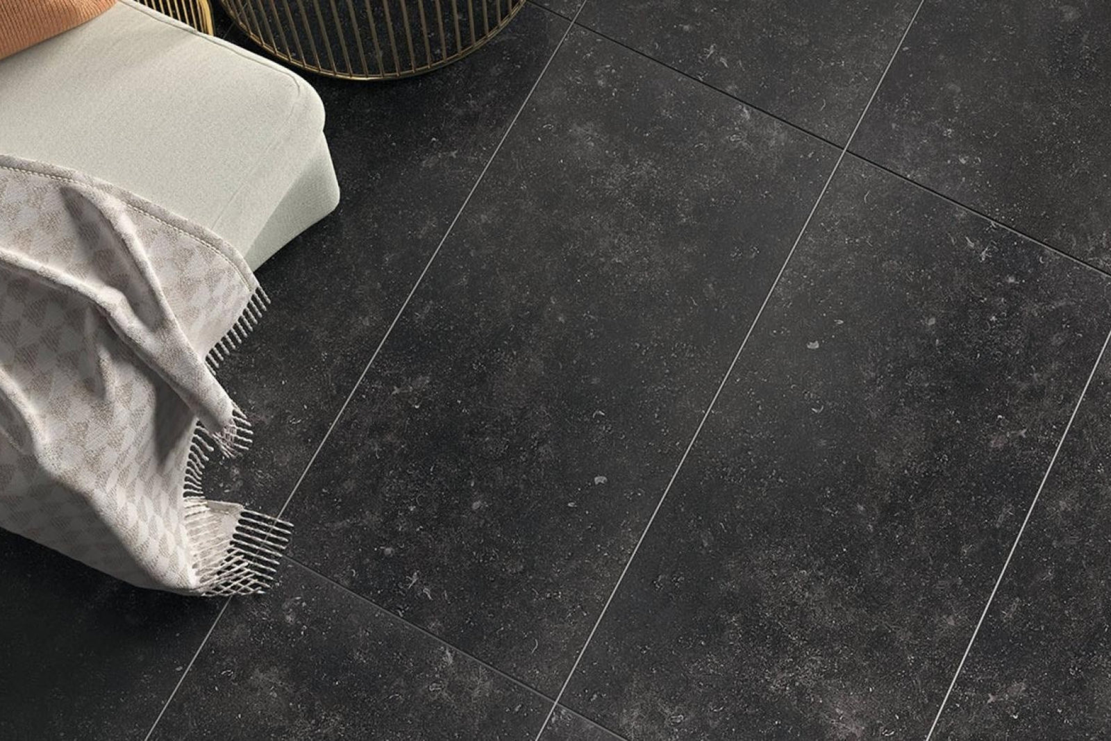 NG Kütahya Seramik Belgium Stone Zwart 60x120 cm tegel