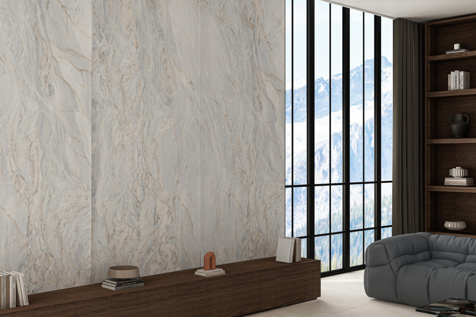 NG Kütahya Seramik Camelia Grijs, Zilver 120x280 cm tegel