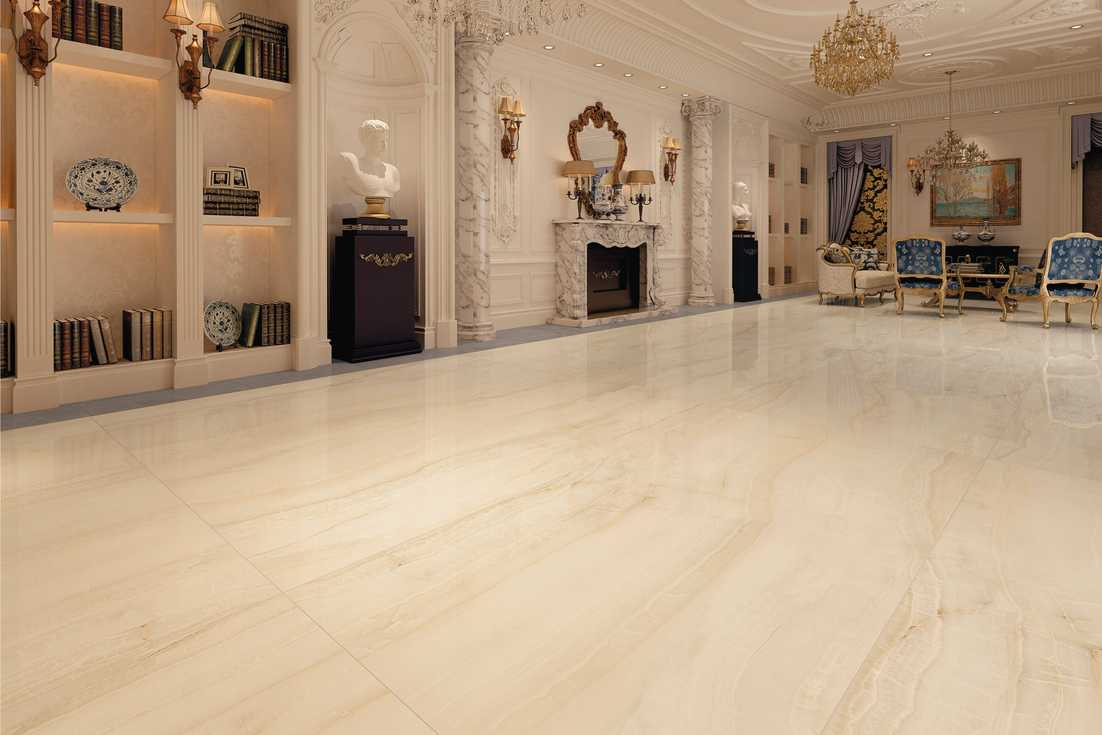 NG Kütahya Seramik Opal Beige, Crème 120x240 cm tegel