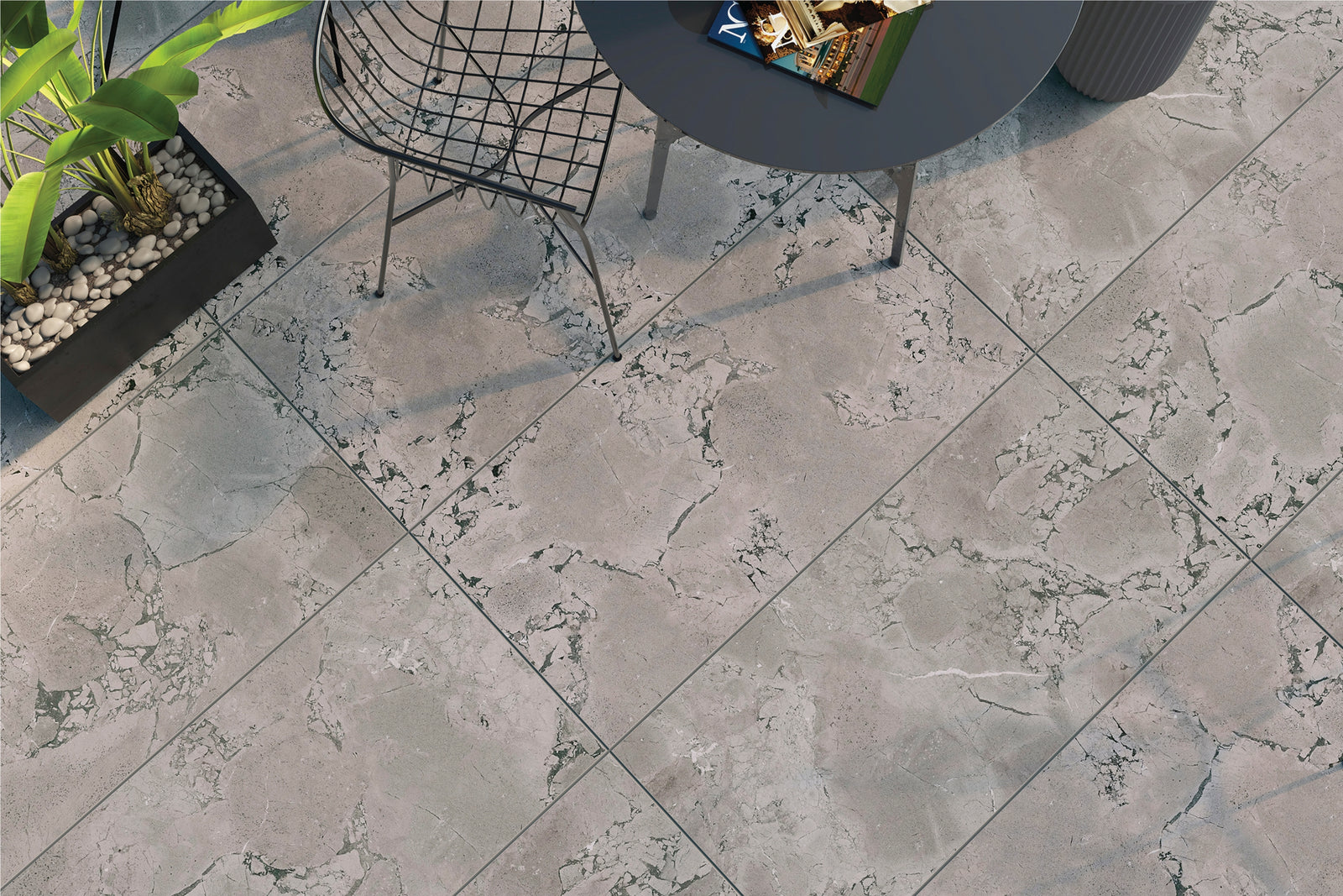 NG Kütahya Seramik Pompei Grijs 60x120 cm tegel
