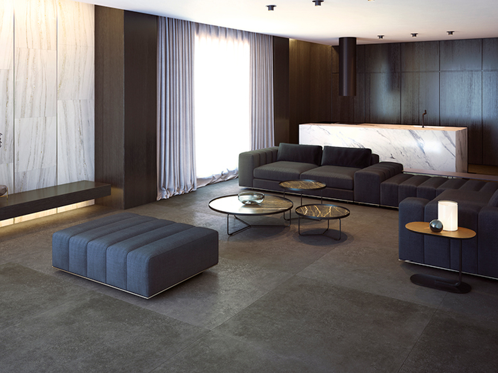 Porcelanosa Botega Antraciet 120x120 cm tegel