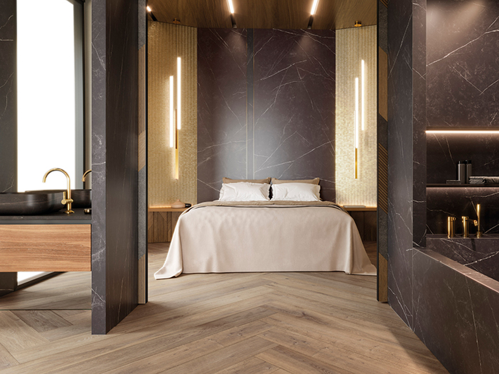 Porcelanosa Gent Bruin 19,3x180 cm tegel