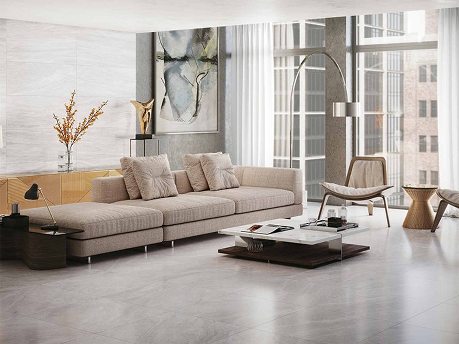 Porcelanosa Indic Wit 80x80 cm tegel