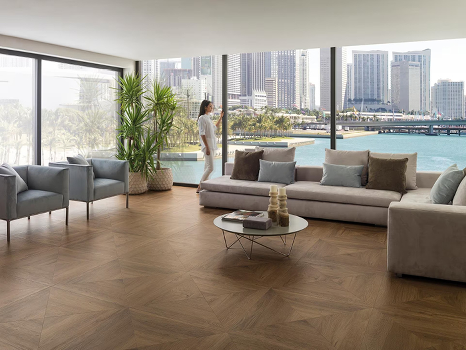 Porcelanosa Manhattan Bruin 80x80 cm tegel