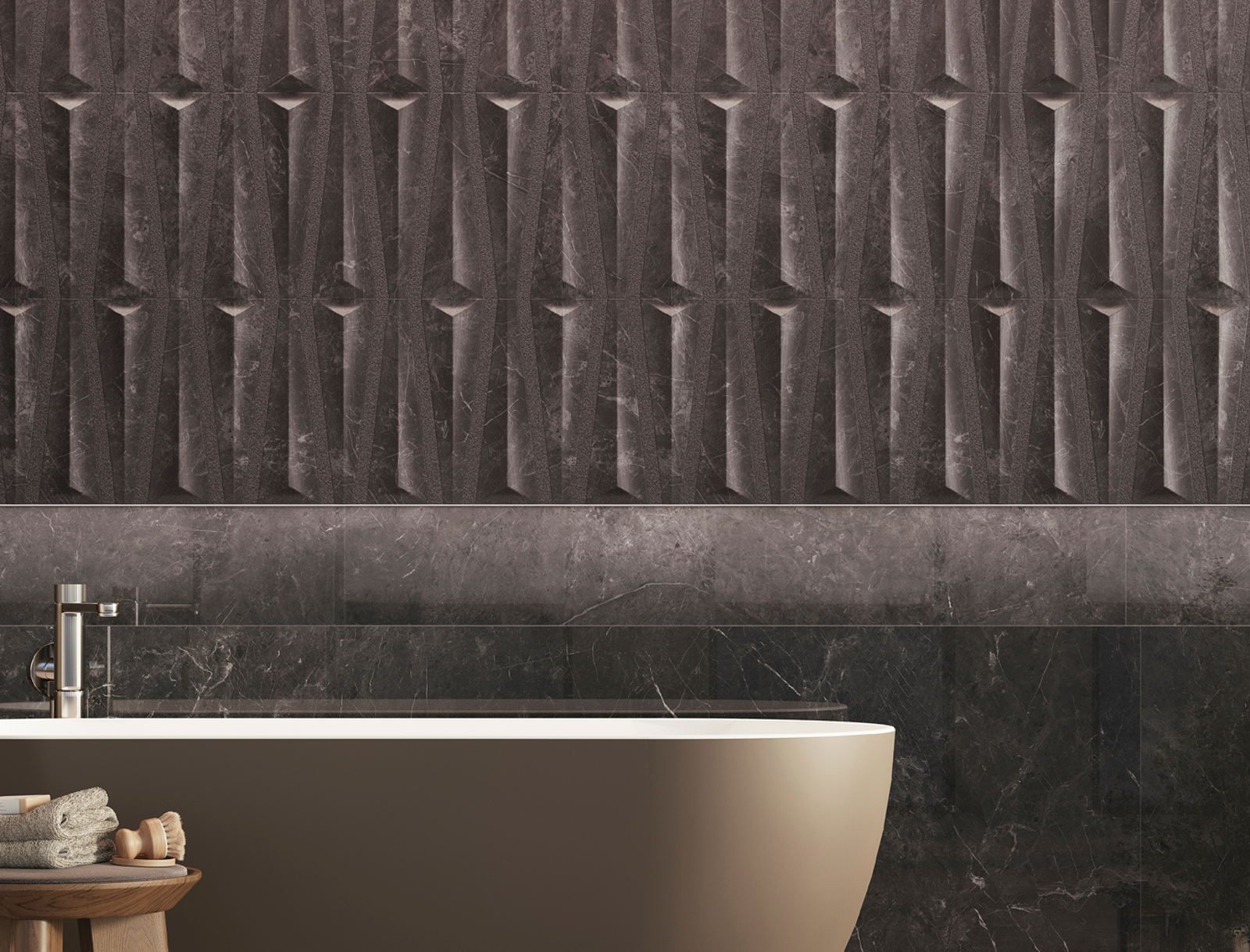 Porcelanosa Mystic Zwart 59,6x150 cm tegel