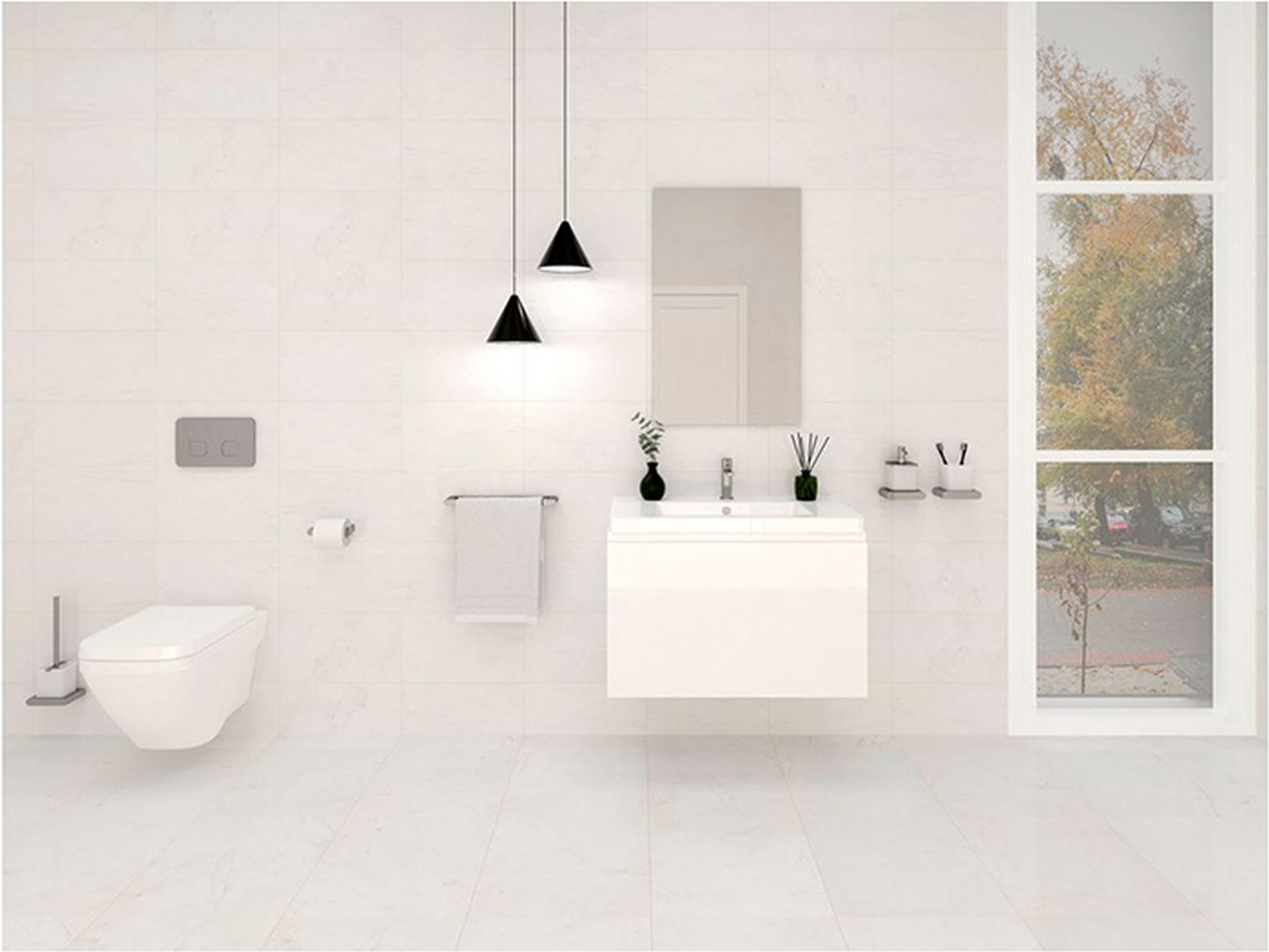 Porcelanosa Rivoli Wit 44,3x44,3 cm tegel