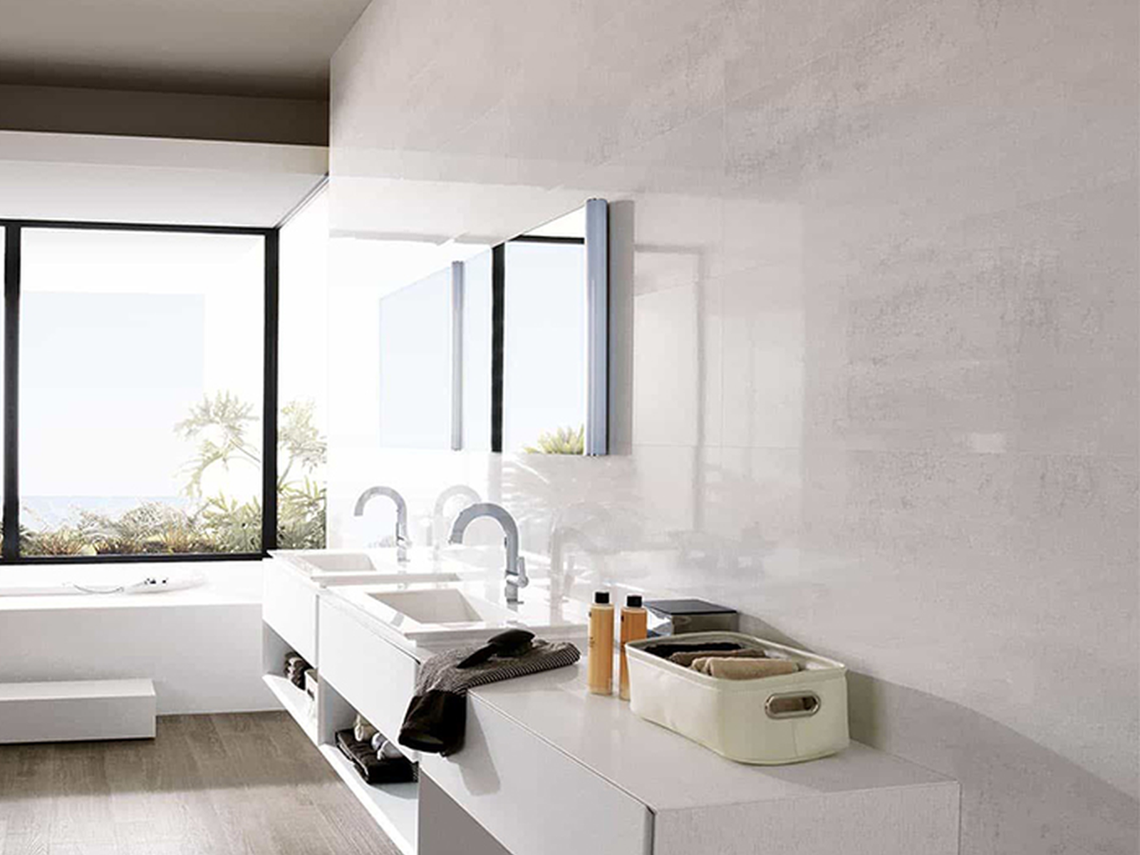 Porcelanosa Ruggine Wit 33,3x100 cm tegel