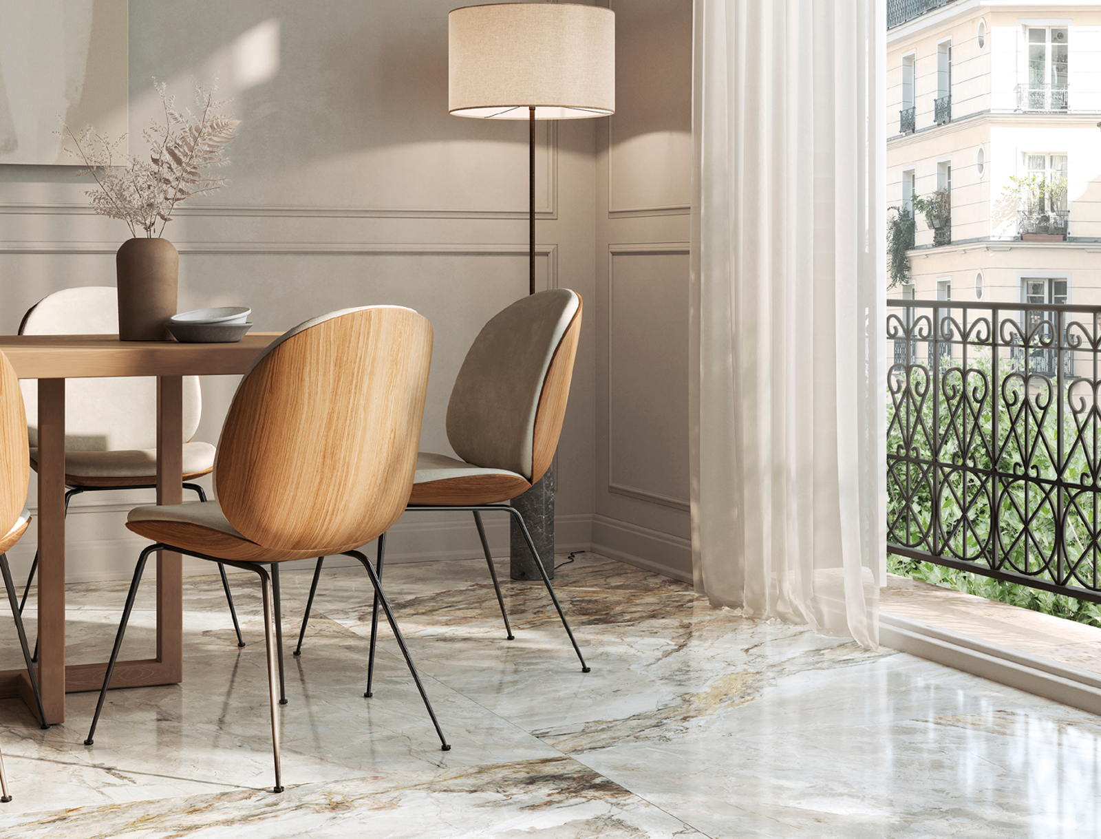 Porcelanosa Vendome Wit 120x120 cm tegel
