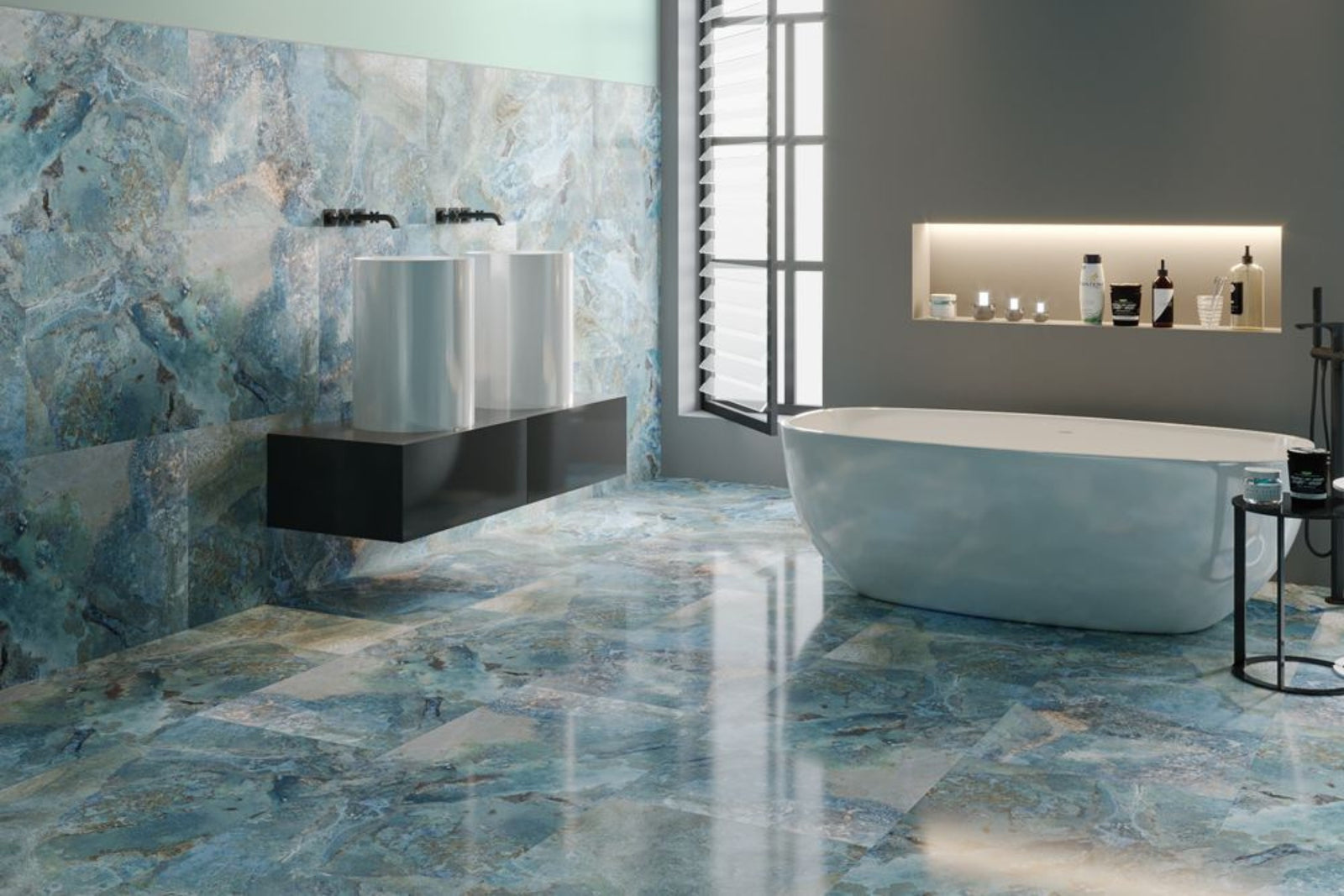 Qua Granite Mercan Blauw 60x120 cm tegel